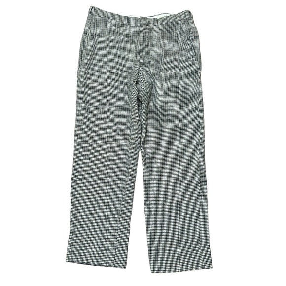 True Vintage 1950s Multicolor Houndstooth Wool Trousers Pants 32x26.5 - Picture 4 of 13